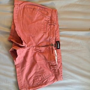low rise size 10 peach colored shorts. good condition.